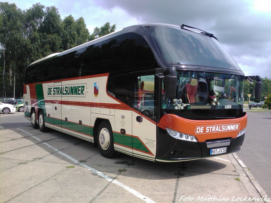 Ein Bus von De Stralsunner aufm Park in Linken (PL) am 2.7.13
