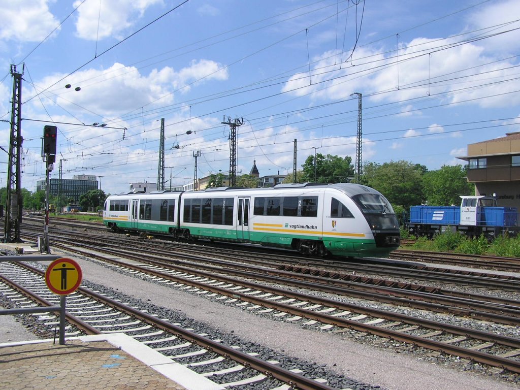Vogtlandbahn bei der Bereitstellung in Regensburg.