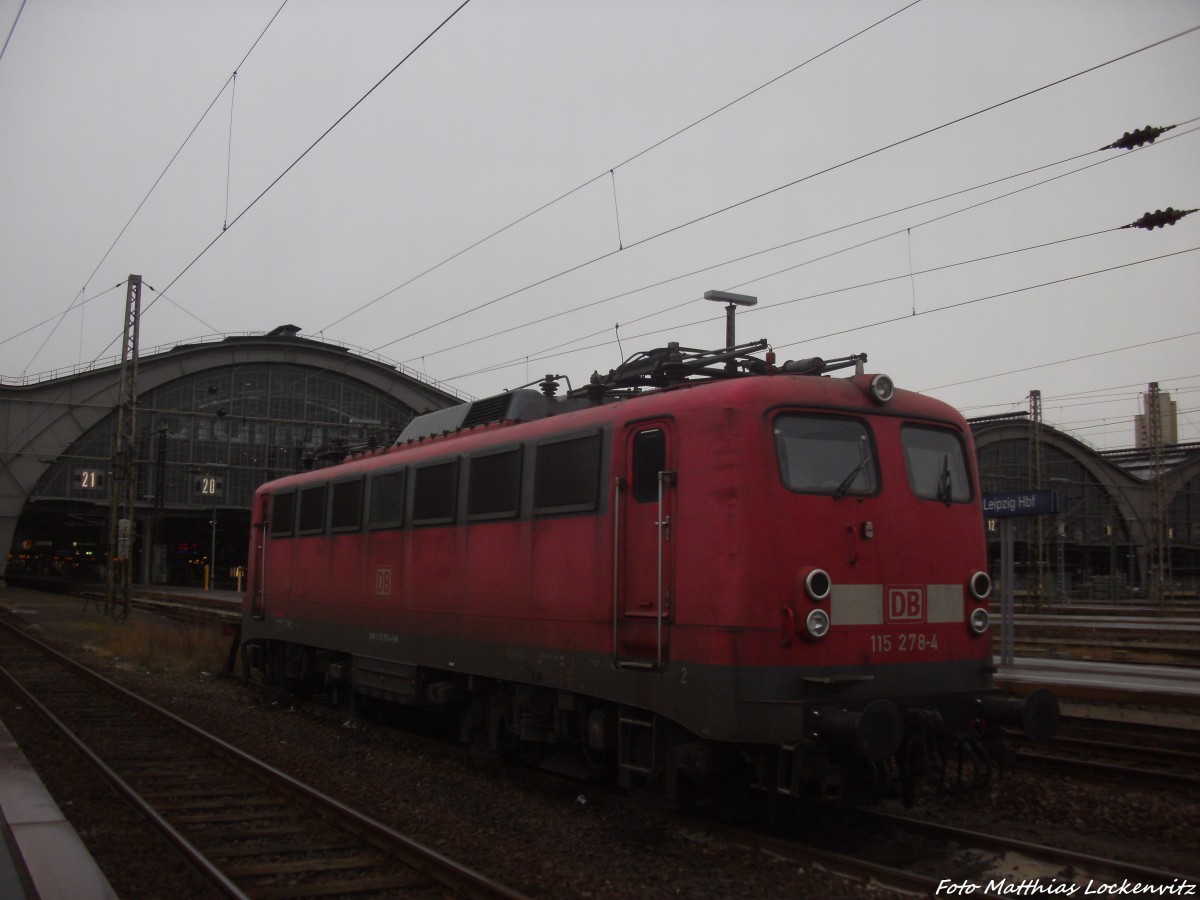 115 278-4 abgestellt im Bahnhof Leipzig Hbf am 15.2.14