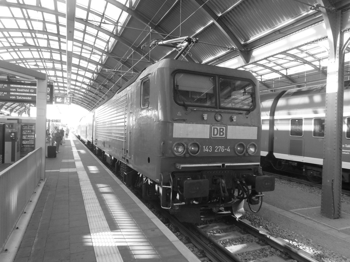 143 276 als S9 im Bahnhof Halle/Saale Hbf am 19.7.18 