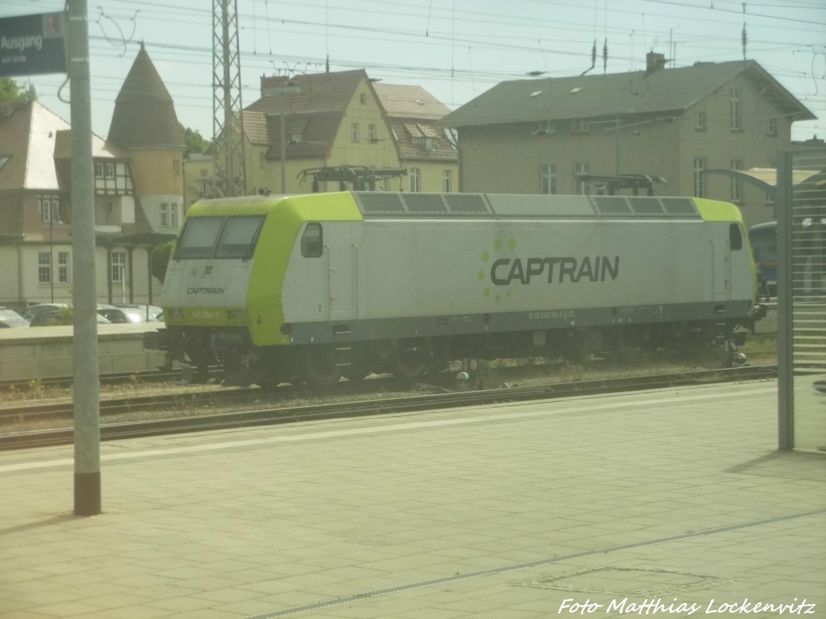 145 XXX der Captrain im Bahnhof Angermnde am 2.6.15