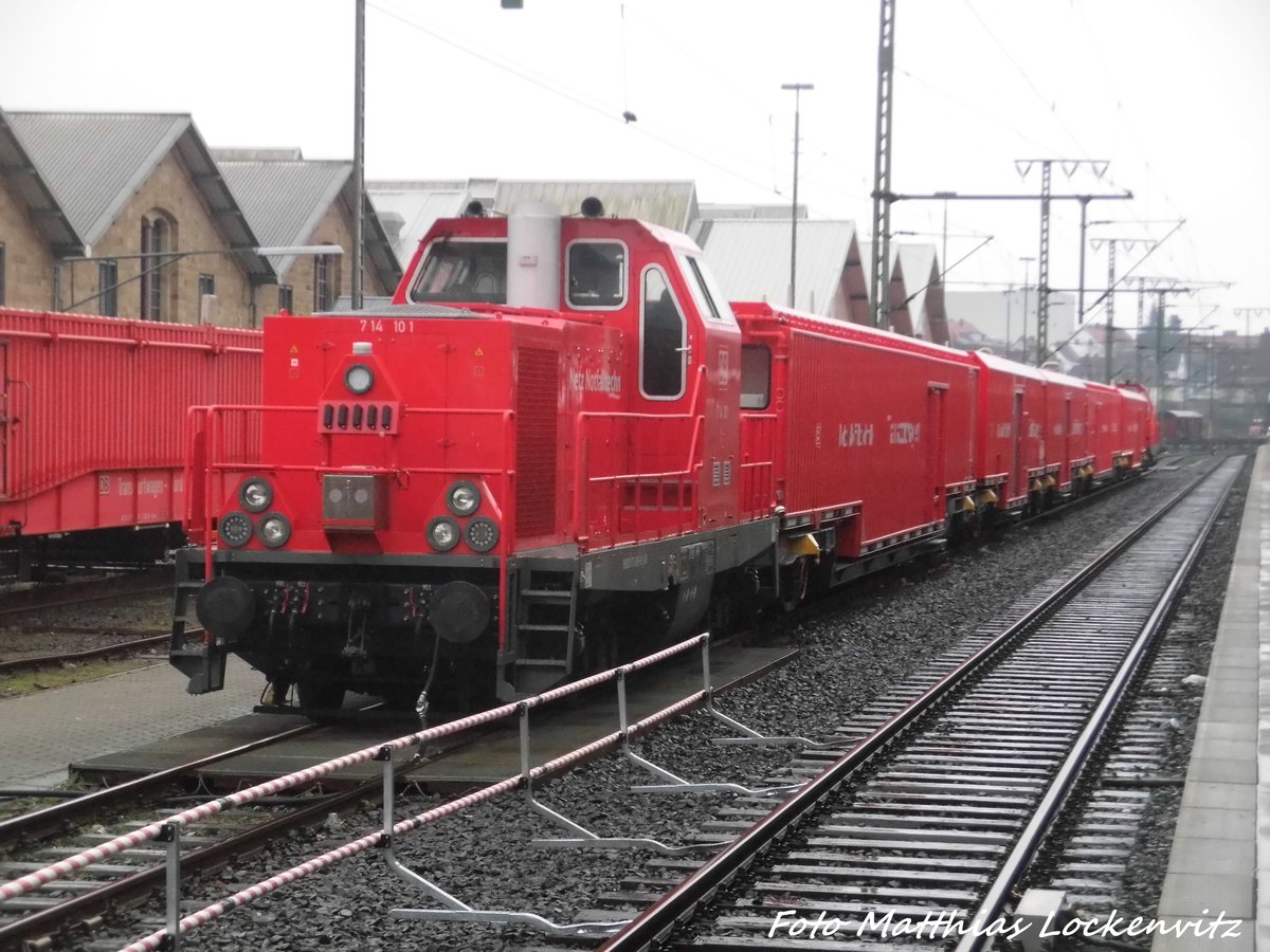 714 101 mit dem Rettungszug abgestellt im Bahnhof Fulda am 31.3.16