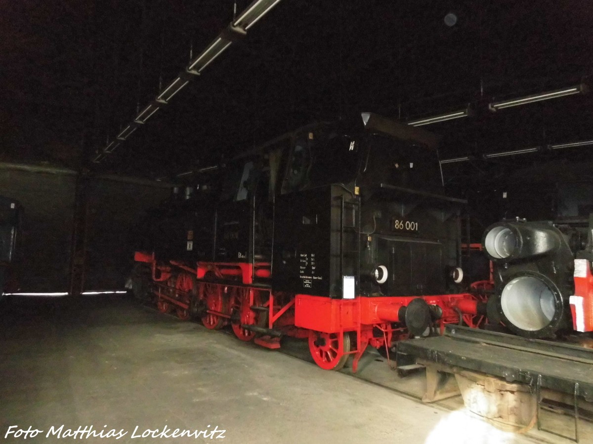 86 001 im Eisenbahnmuseum Chemnitz-Hilbersdorf am 12.11.15