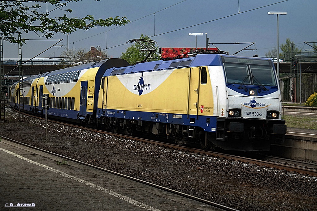 abfahrt der 146 539-2 vom bhf hh-harburg,mit den METRONOM nach lüneburg am 22.04.14 