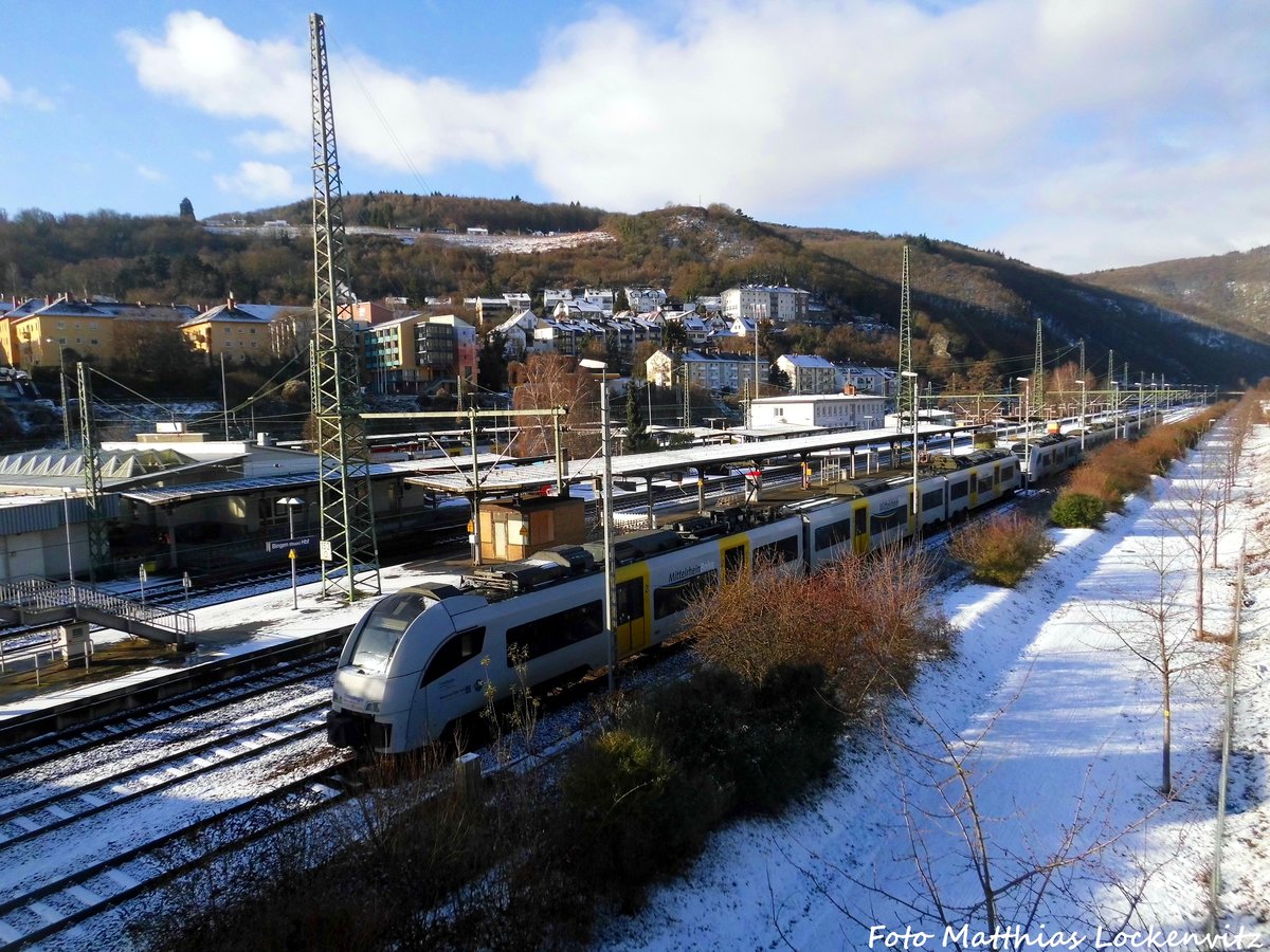 Abgestellte 460er der Mittelrhein Bahn im Bahnhof Bingen (Rhein) Hbf am 15.1.17