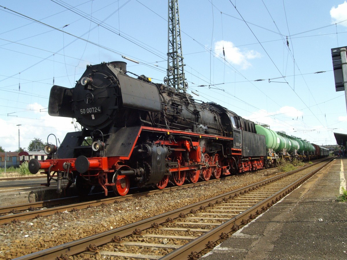 Am 8 Juni 2009 steht 50 0072 ins Bahnhof Nrdlingen.