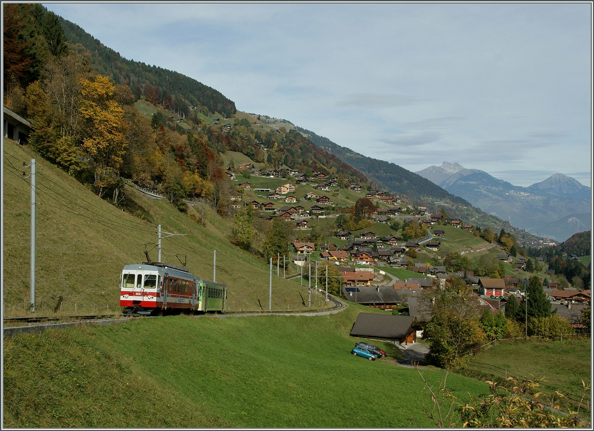 AOMC Regionalzug bei Val d'Illiez.25. Ok.t 2013