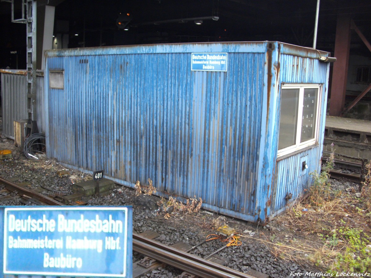Baubro der Deutschen Bundesbahn im Bahnhof Hamburg Hbf am 1.9.13