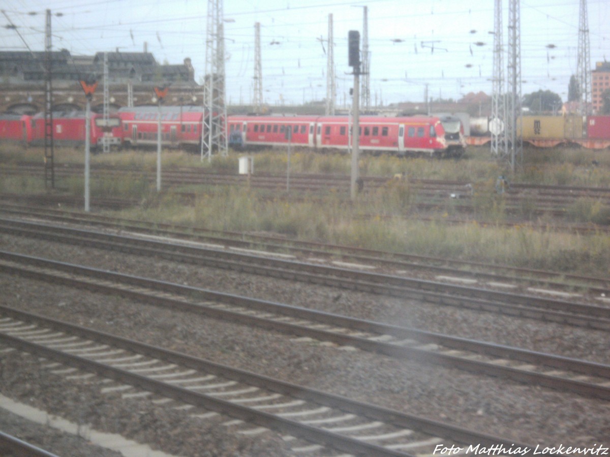 Blick auf Demolierten BR 612 in Halle (Saale) Hbf am 8.9.14
