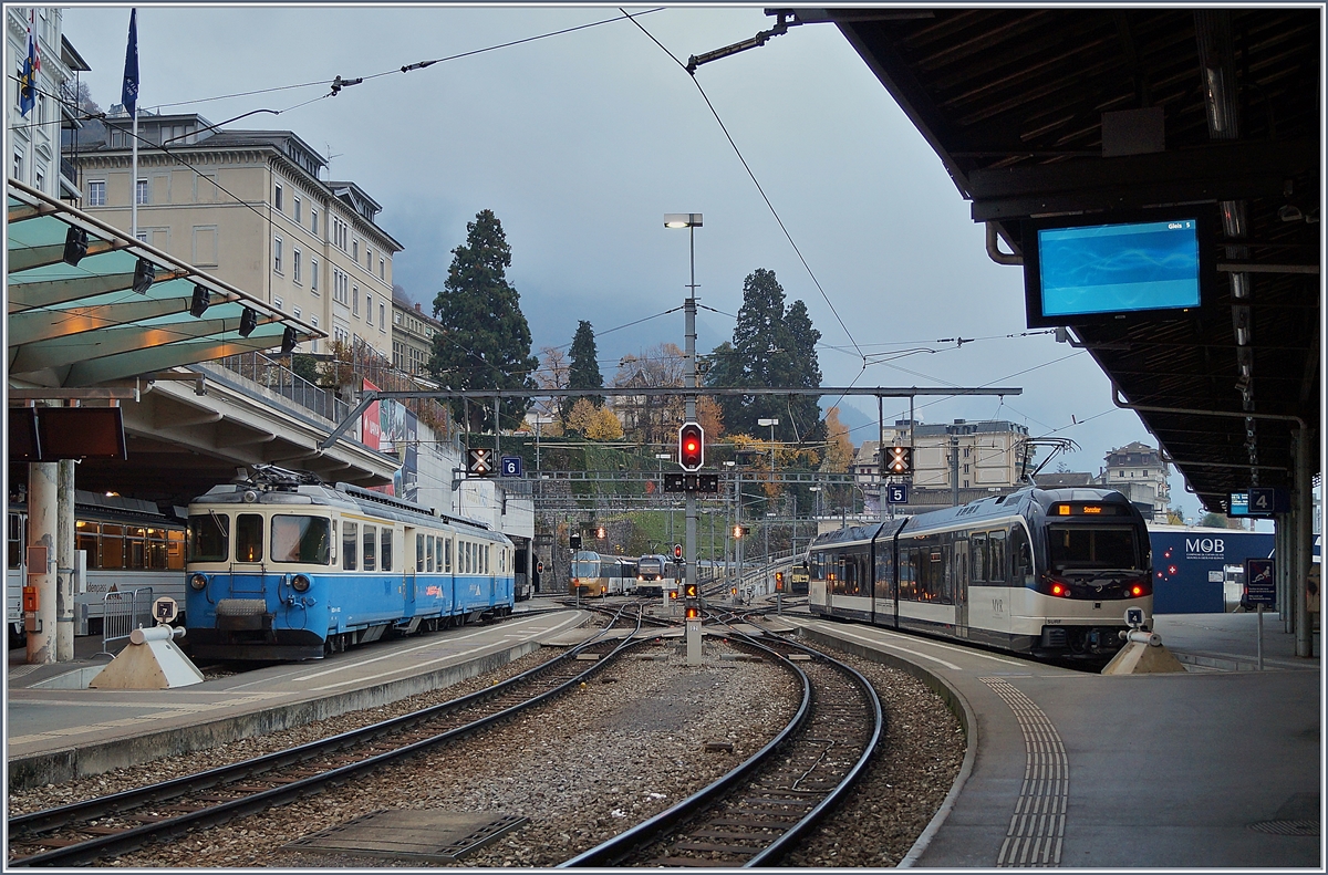 Blick auf den MOB Bahnhof von Montreux.
17. Nov. 2018