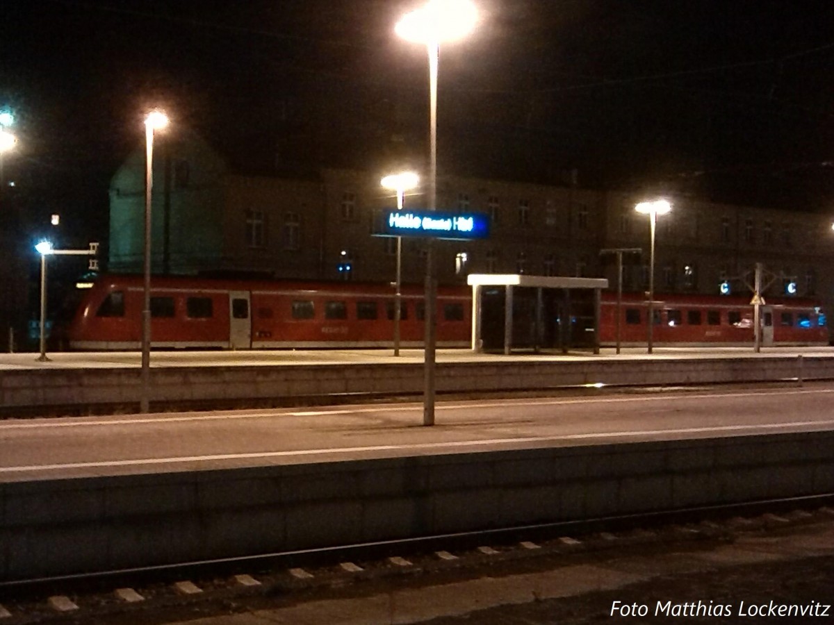 BR 612 abgestellt im Bahnhof Halle Saale hbf am 14.2.14