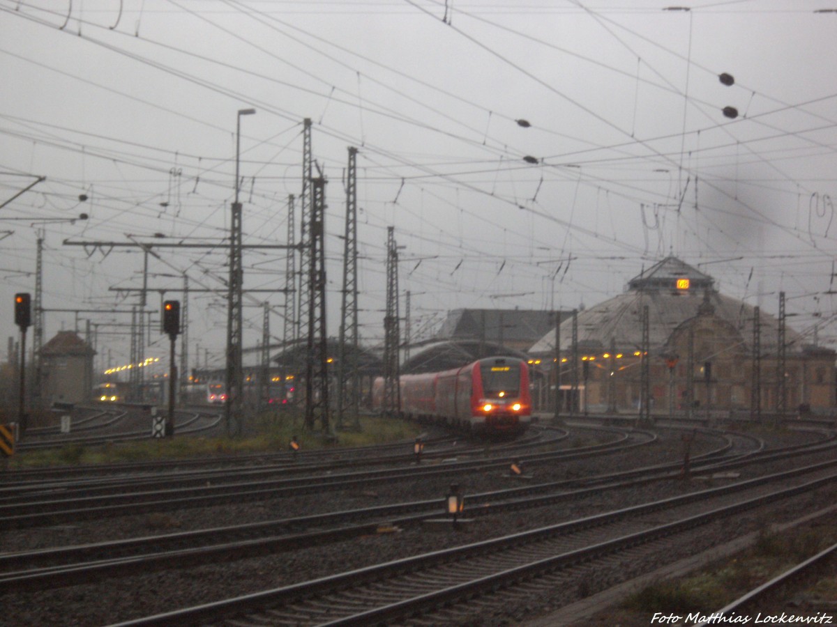 BR 612 im Doppelpack mit ziel Hannover Hbf beim verlassen des Bahnhofs Halle (Saale) Hbf am 19.11.14