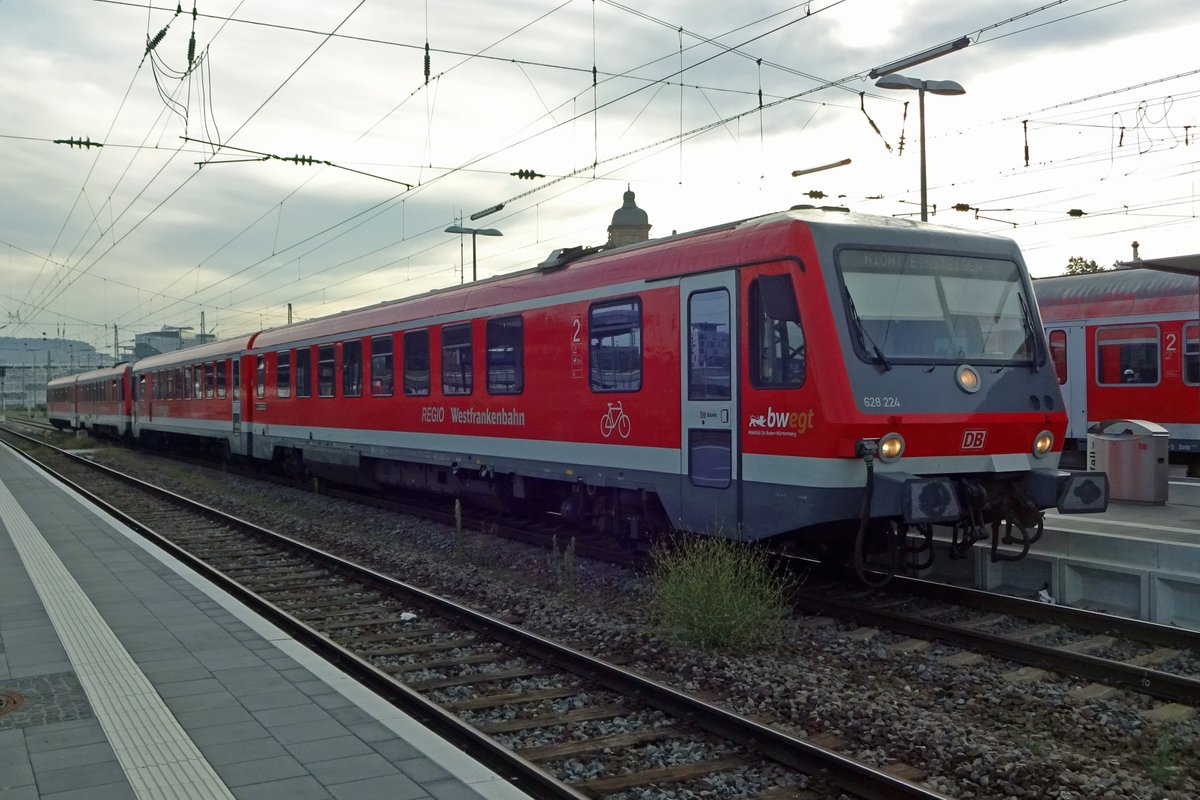 DB 628 224 steht am 16 September 2019 in Heilbronn.