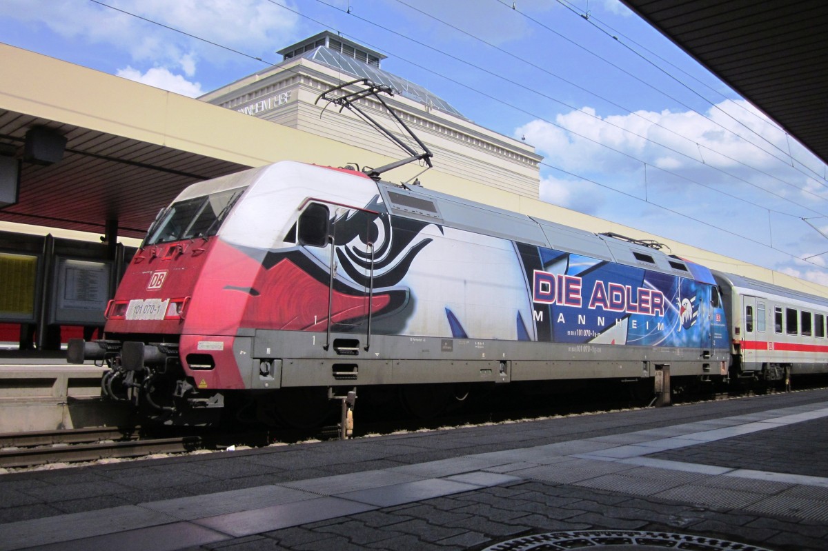Der 101 070 'MANNHEIM ADLER' ist heimgekehrt: am 3 Juli 2013 steht sie in Mannheim Hbf.