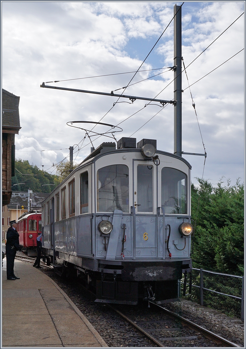 Der historische MCM N° 6 bei der Blonay-Chamby Bahn in Chamby.
17. Sept. 2017