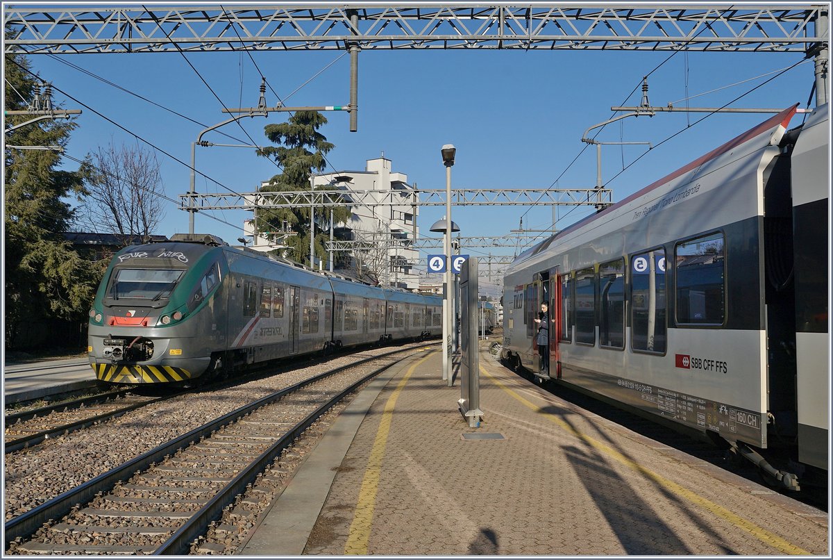 Ein Trenord ETR 425 von Milano nach Porto Ceresio wartet in Varese auf den Gegenzug.
5. Jan. 2019