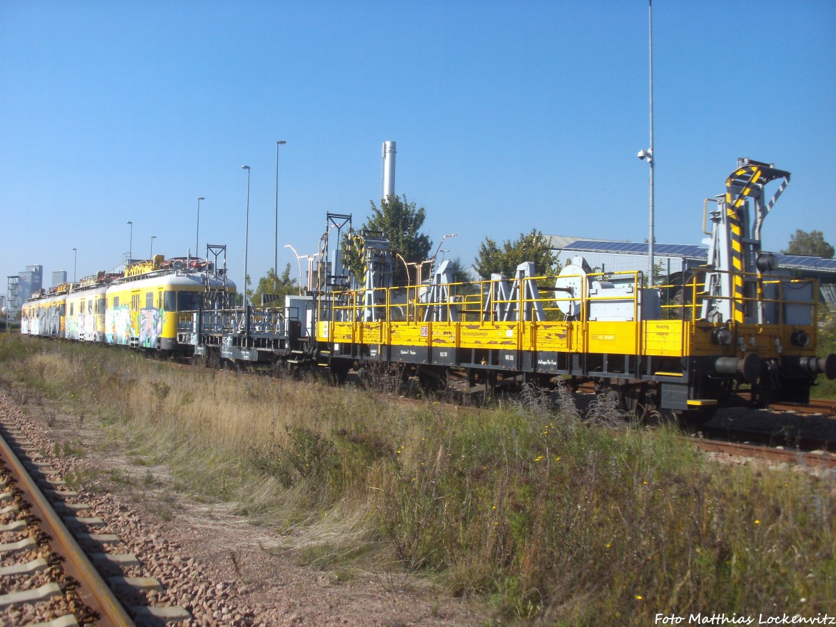 Eine Reihe z-gesteller Triebwagen der BR 701 (ex BR 798) am Saalehafen in Halle (Saale) am 4.10.14