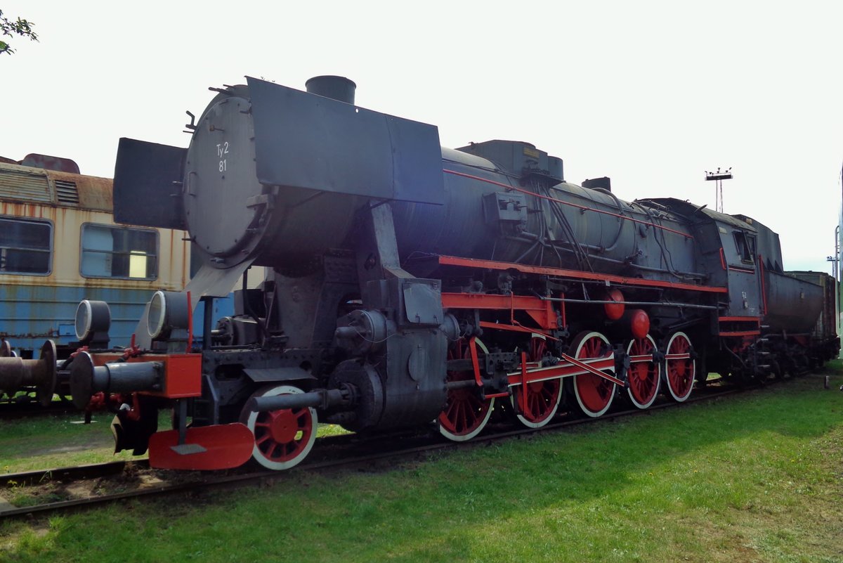 Ex-DRG 52er Ty2-81 steht am 1 Mai 2018 in Jaworzyna Slaska. 