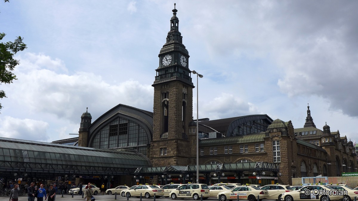 Hamburger Hauptbahnhof, Inbetriebnahme 1906. Ansicht vom Hachmannplatz.