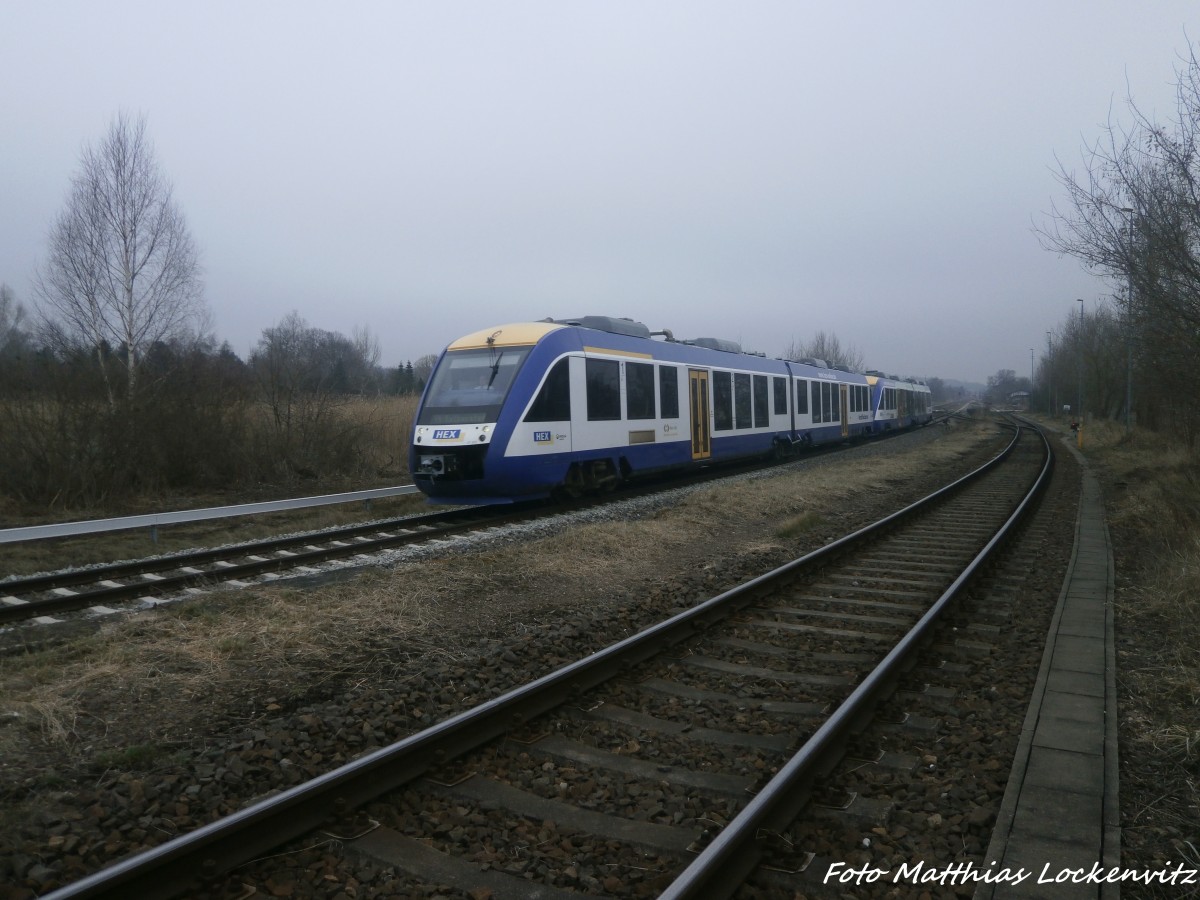 HEX Triebwagen im Doppelpack unterwegs nach Halberstadt am 13.3.15