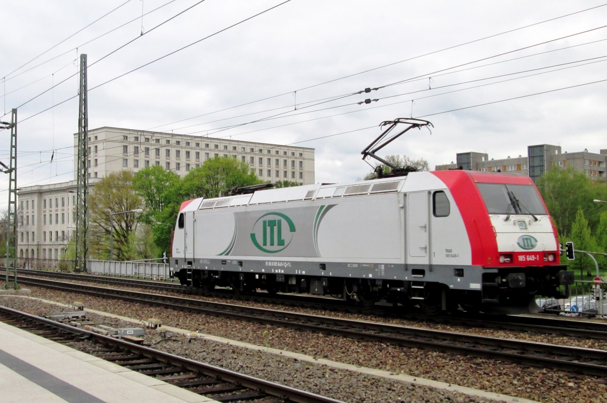 ITL 185 649 durchfahrt am 10 April 2014 Dresden Hbf.