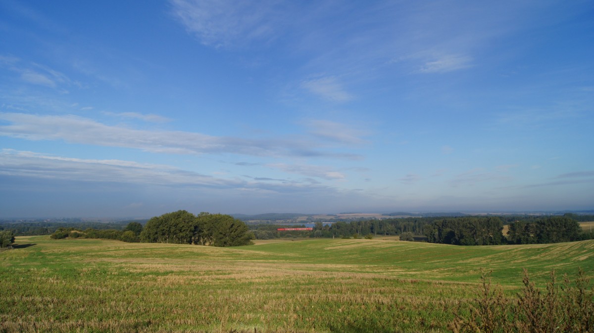 Landschaften der Uckermark, der Toskana des Nordens, hier zwischen Warnitz und Prenzlau. Aufgenommen Anfang September 2013.