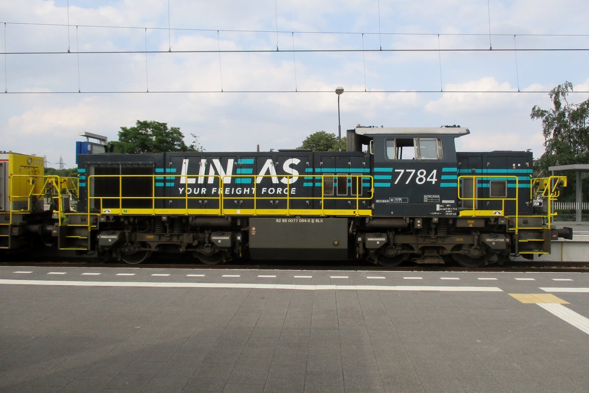 Lineas, ex-NMBS, 7784 steht am 10 Juni 2018 in Blerick.