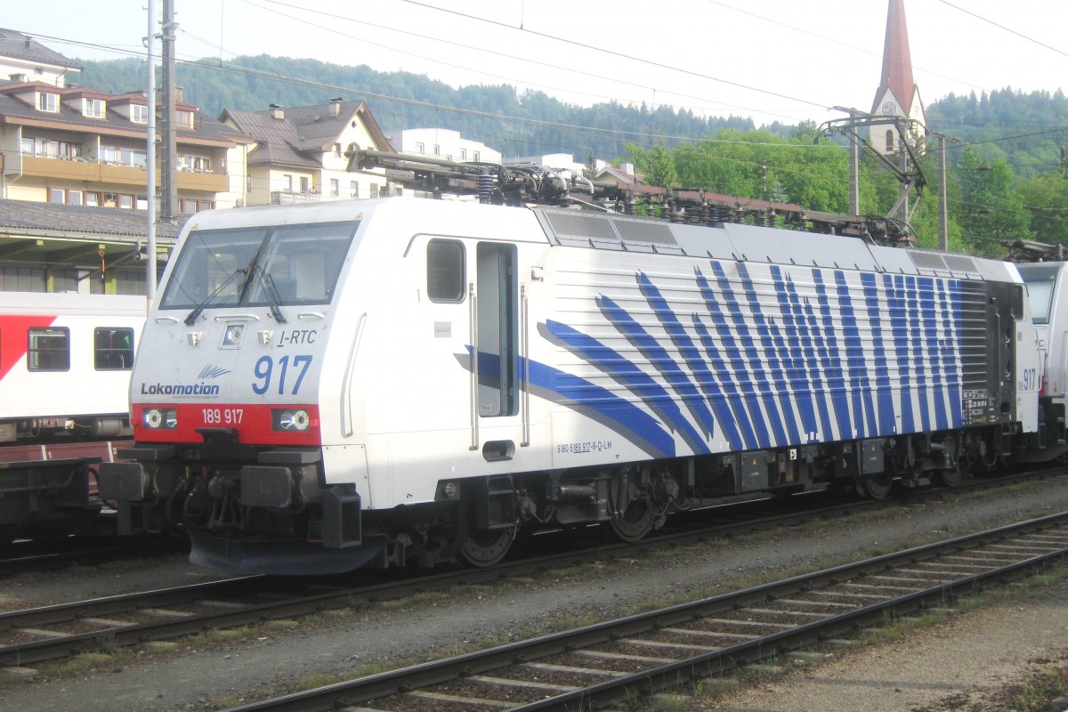 Lokomotion 189 917 -die erste Zebra der LoMo- treft am 27 Mai 2012 in Kufstein ein.