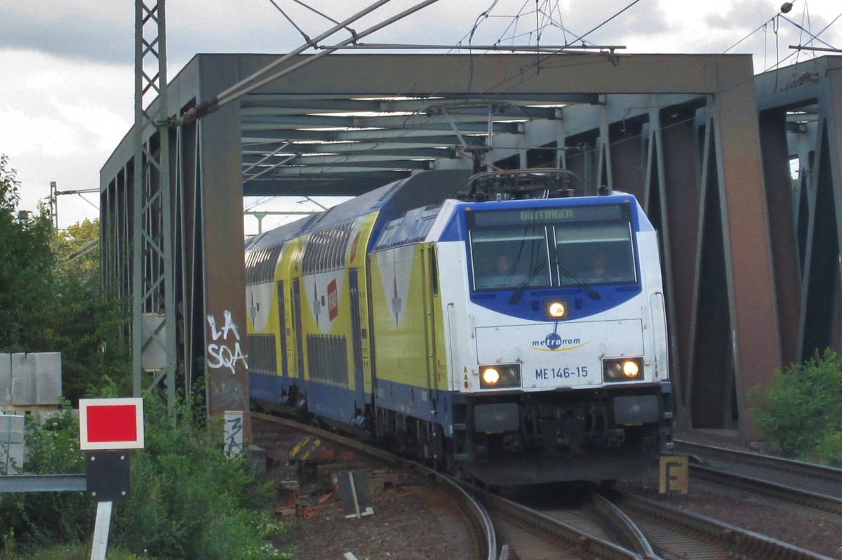 Metronom 146-15 treft am 8 September 2015 in Celle ein.