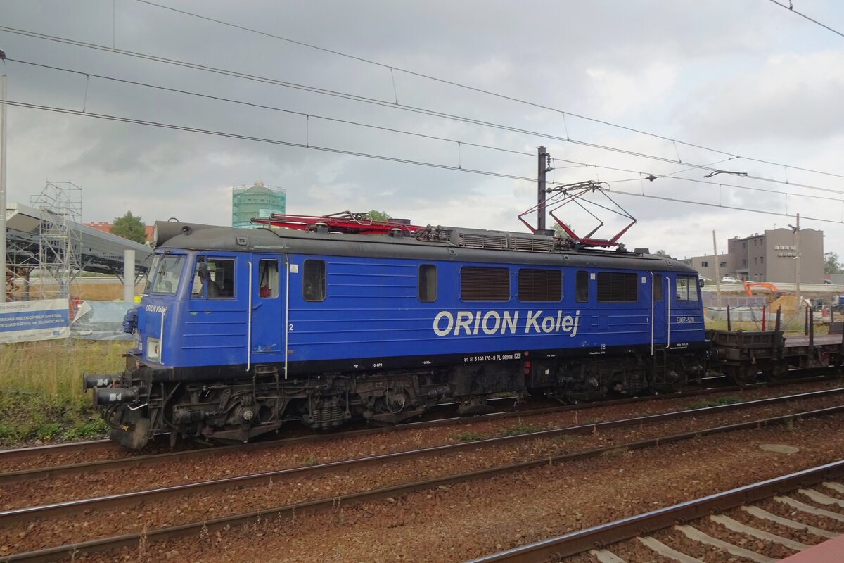 Orion Kolej EU07-528 steht am 23 Augustus 2021 in Gliwice.