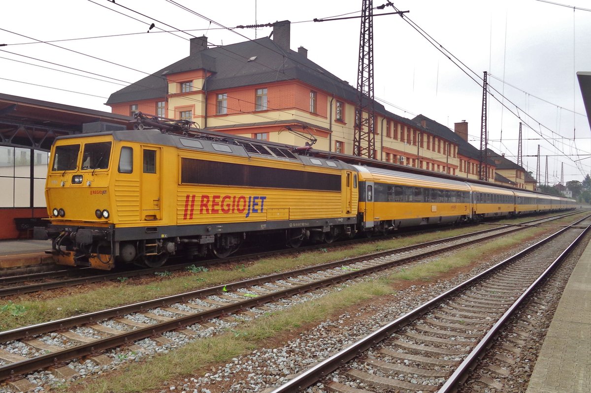 RegioJet 114 steht am 15 September 2018 in Ceska Trebova. 