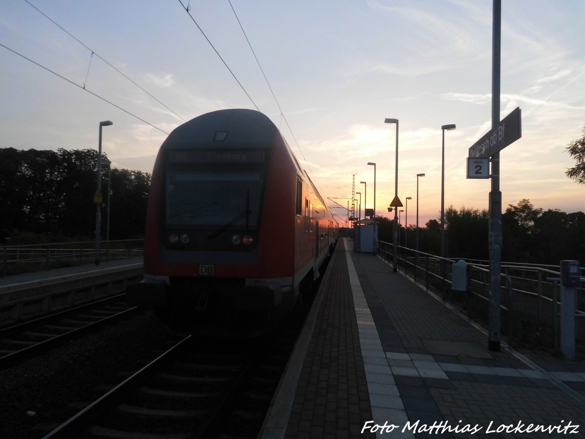 RegionalBahn nach Eilenburg im Bahnhof Delitzsch ob Bf am 7.8.15