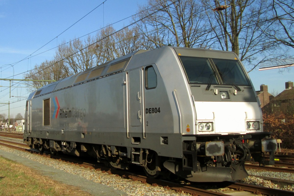 RheinCargo DE 804 lauft am 8 März 2015 um in Zevenaar.