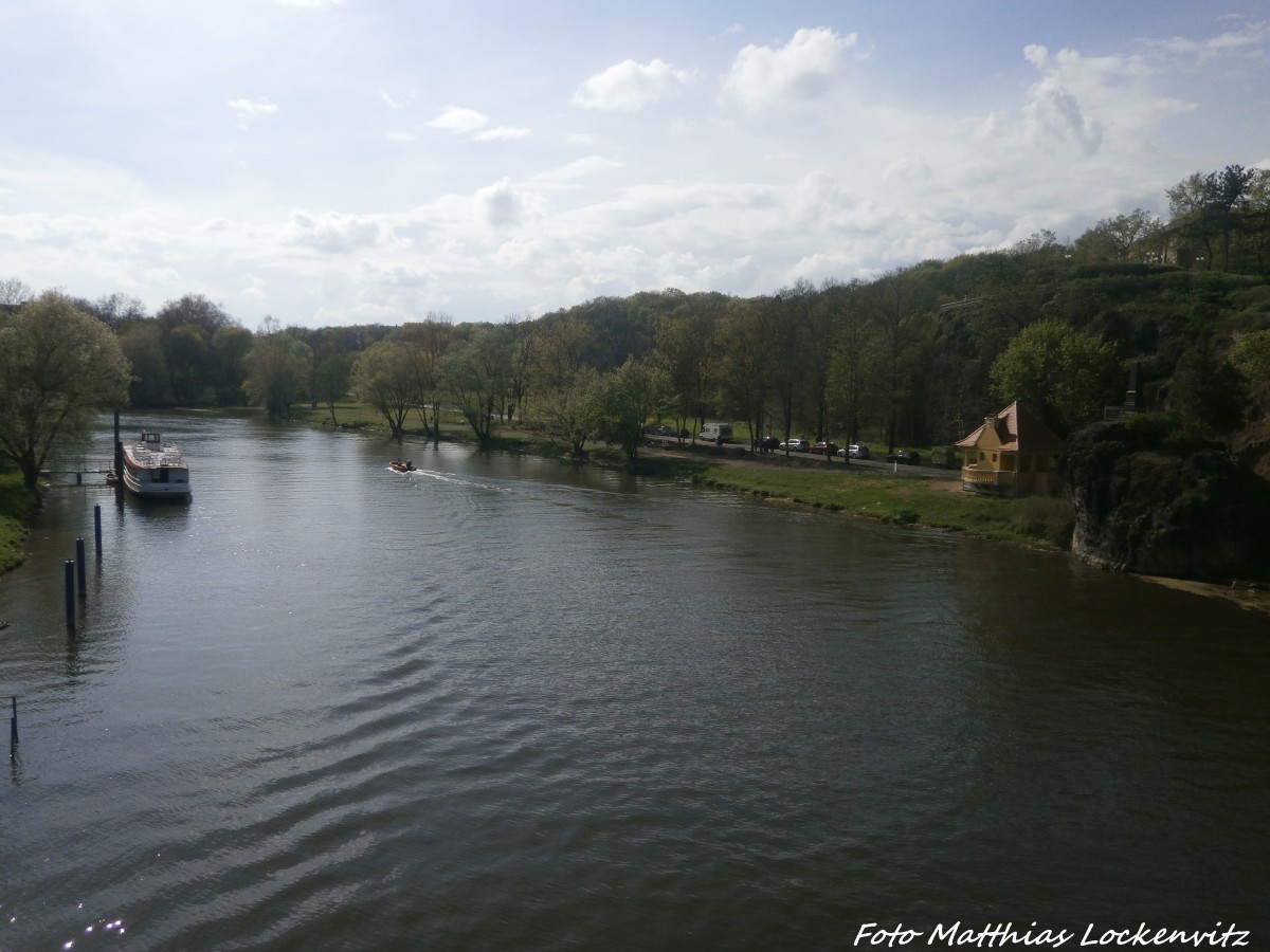 Saale in Halle (Saale) am 26.4.15