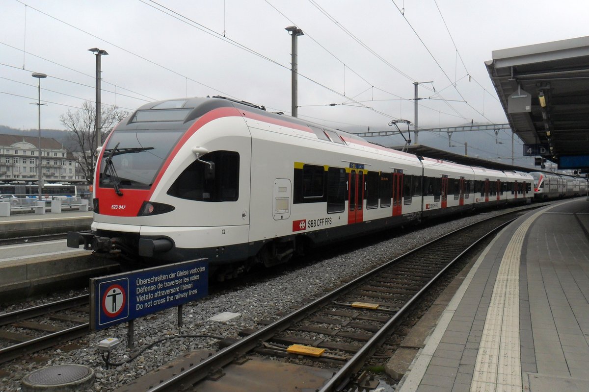 SBB 523 047 steht am 30 Dezember 2018 in Olten.