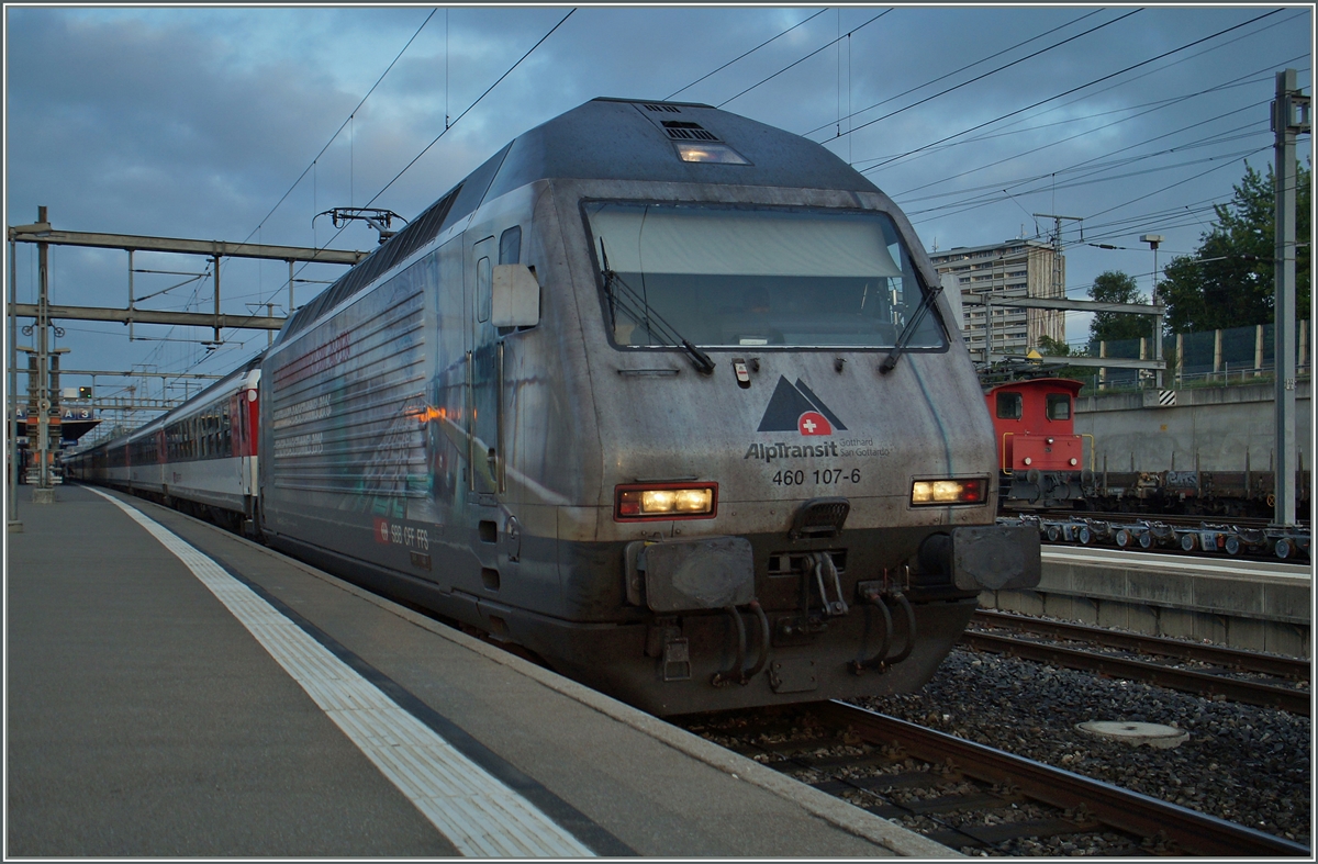 SBB Re 460 107-6 in Morges. 03. Juli 2014