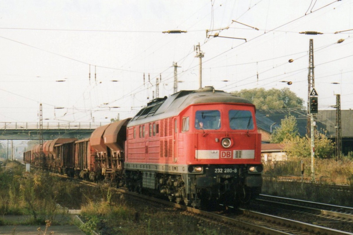 Scanbild von 232 280 in Naumburg (Saale) am 28 Mai 2007.