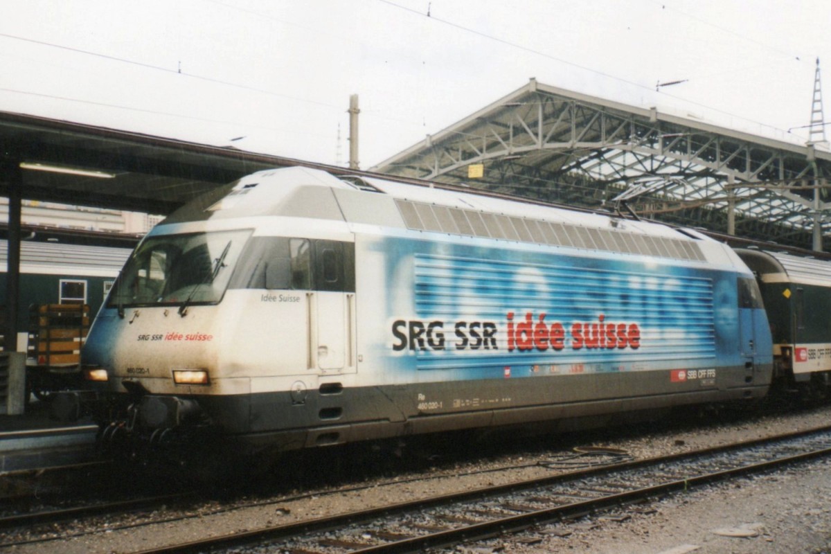 Scanbild von SBB 460 020 in Lausanne am 19 Mai 2008.