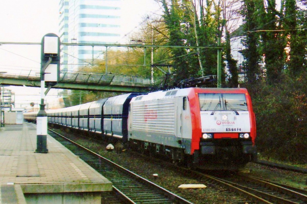 Scanbild von Veolia 189 093 in Arnhem Centraal am 26 November 2006.