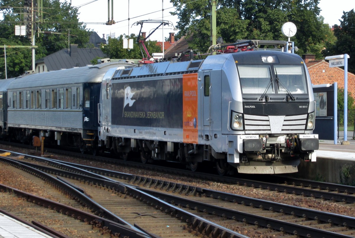 Skandinavske Jernbane/NorthRail/Railpool 193 922 steht am 10.September 2015 in Hallsberg in Schweden.