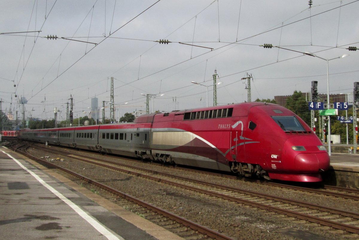 Thalys 4344 durchfahrt Kln Deutz am 28 Mai 2014.