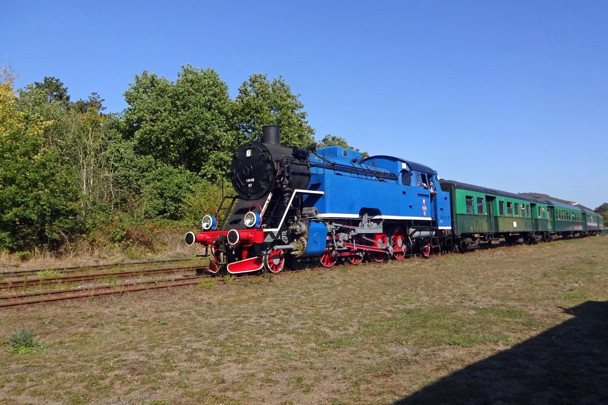 TKt 48-87 der CFV3V verlast am 21 September 2019 mit ein Dampfpendelzug Treignes.