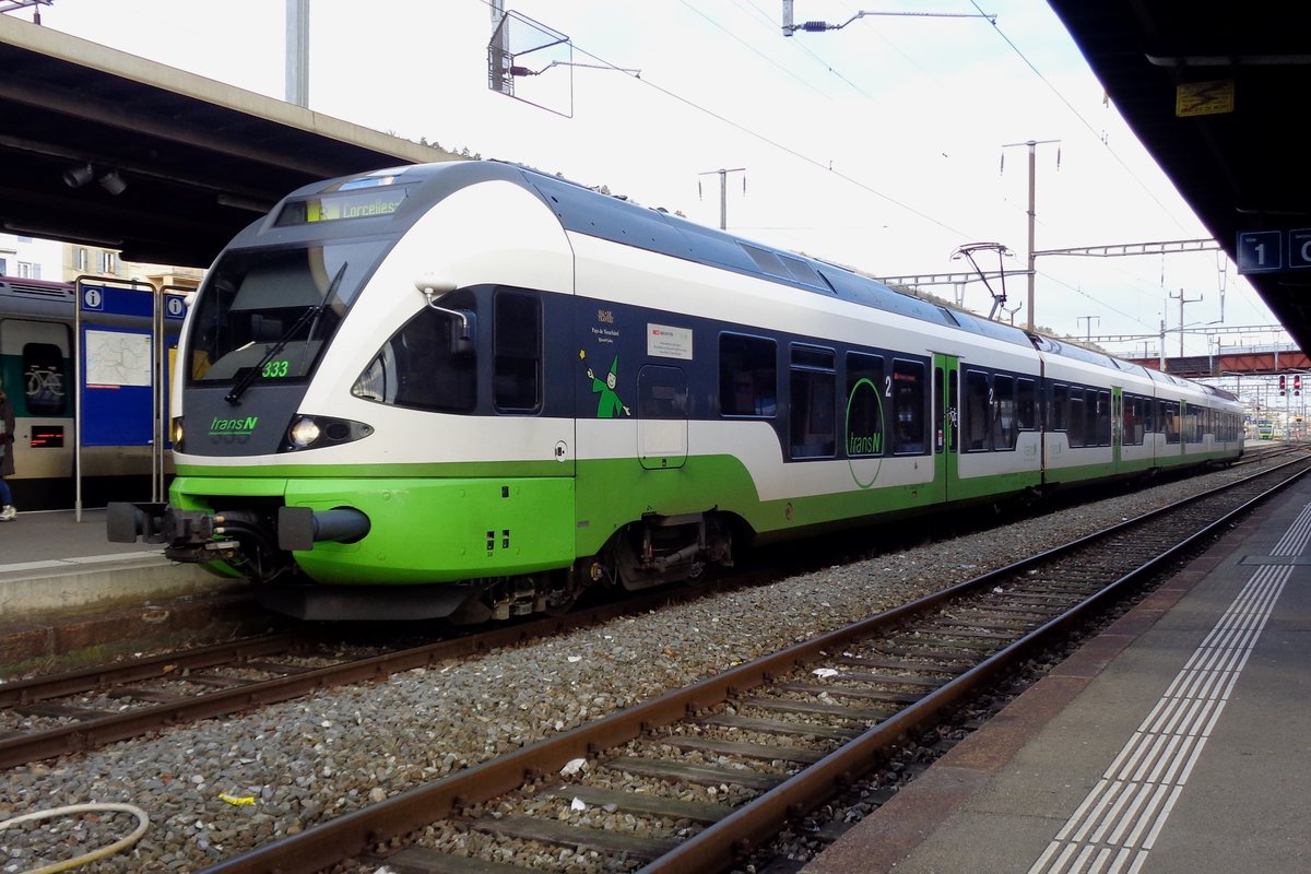 TransN 333 steht am 31 Dezember 2018 in Neuchatel.