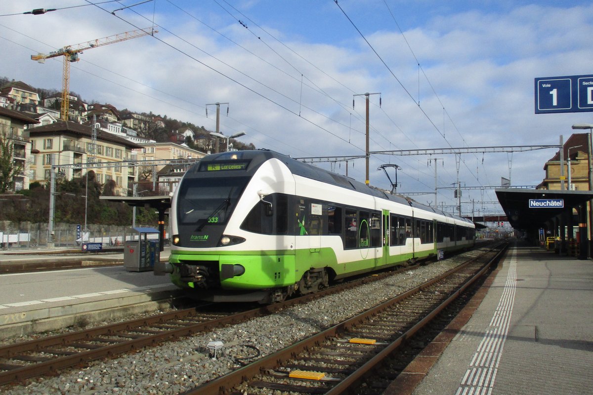 TransN 333 verlässt Neuchatel am 31 Dezember 2018.