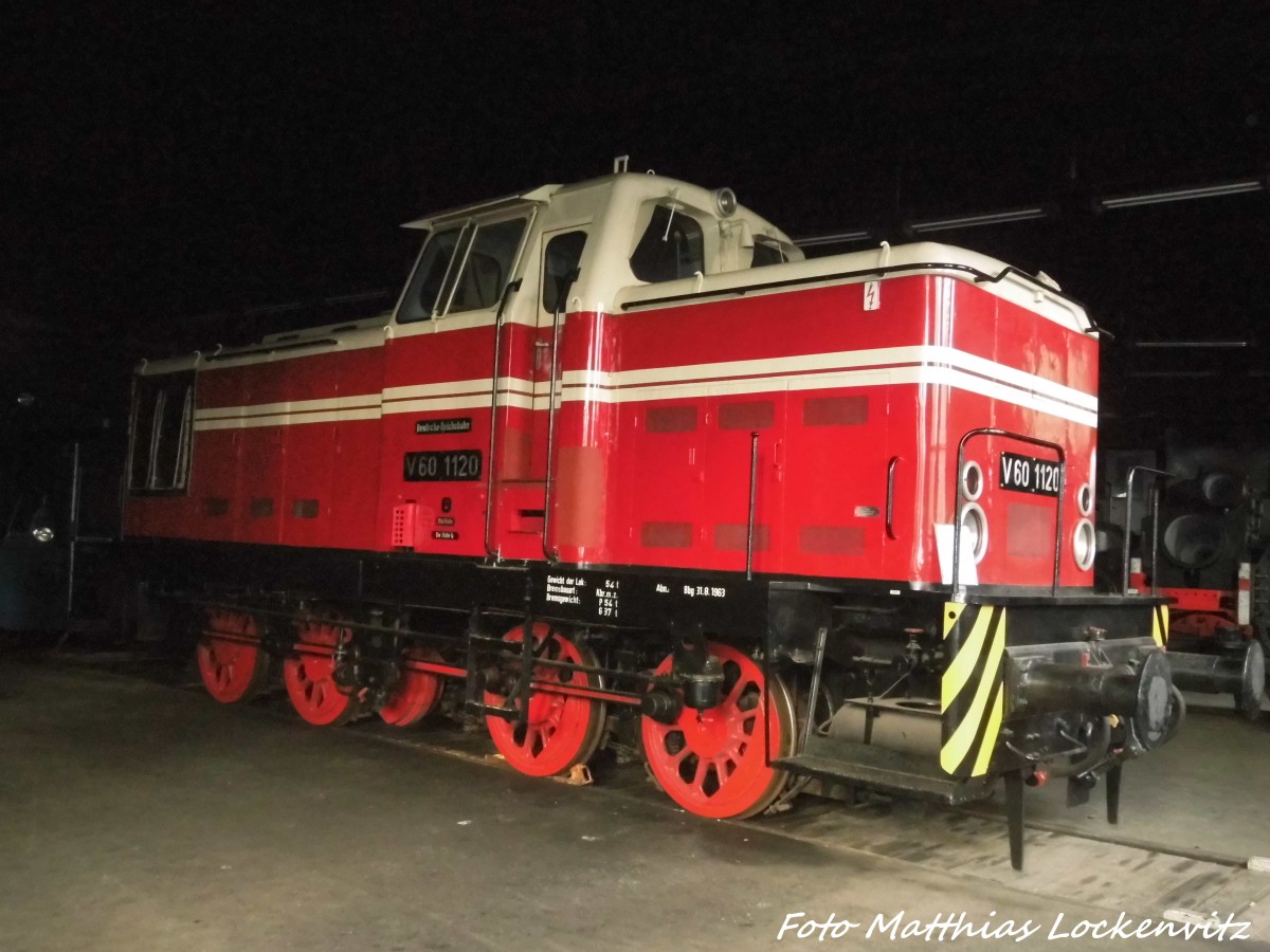 V60 1120 im Eisenbahnmuseum Chemnitz-Hilbersdorf am 12.11.15