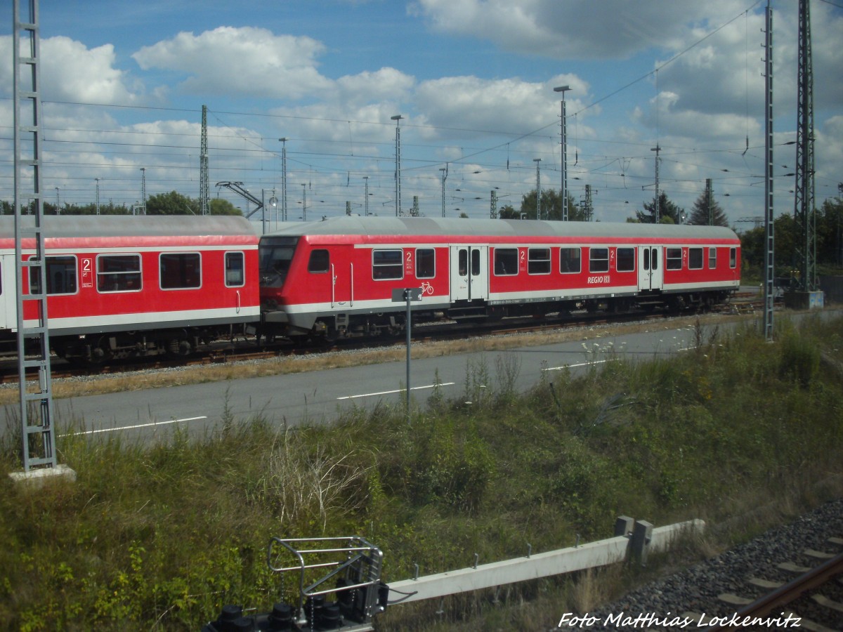 Wittenberger Steuerwagen abgestellt im BW Rostock am 15.7.14