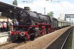 Am 1 Juni 2014 ist 41 018 mit Dampfsonderzug aus Bad Durkheim in Neustadt (Weinstrasse) eingefahren.