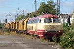 BR 218/519983/speno-zug-mit-218-105-durchfahrt-krefeld SPENO-Zug mit 218 105 durchfahrt Krefeld am 16 September 2016.