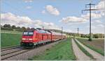 br-245/864815/kurz-nach-der-grenze-bei-bietingen Kurz nach der Grenze bei Bietingen ist die DB 245 035 mit einem IRE in Richtung Singen unterwegs. 

19. Sept. 2022