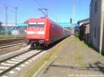 101 041-2 bei der Ausfahrt ausm Bahnhof Bergen auf Rgen in Richtung Ostseebad Binz am 7.6.13